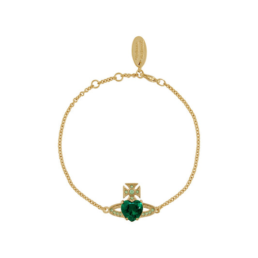 Vivienne Westwood Gold Emerald Green Ariella Bracelet