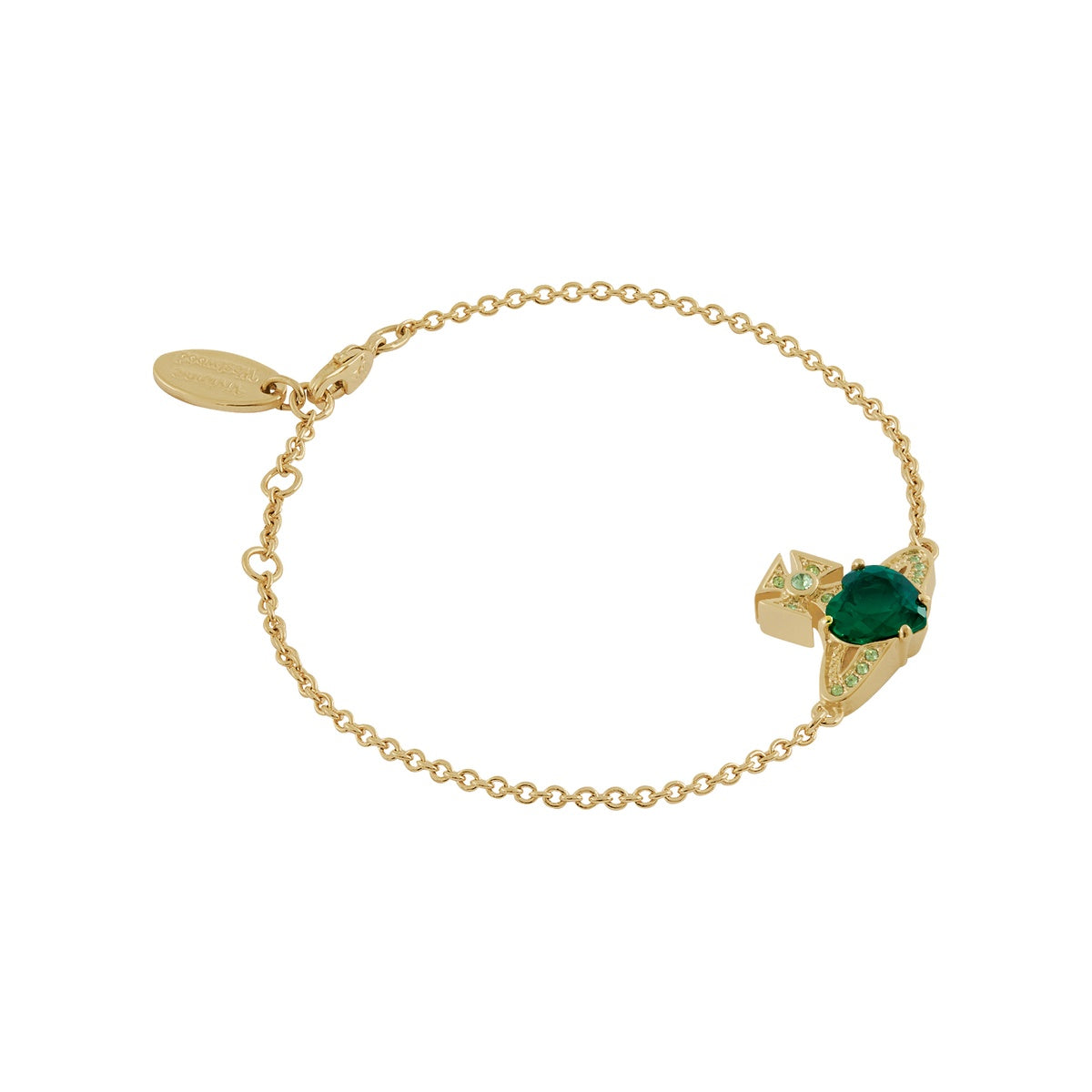 Vivienne Westwood Gold Emerald Green Ariella Bracelet