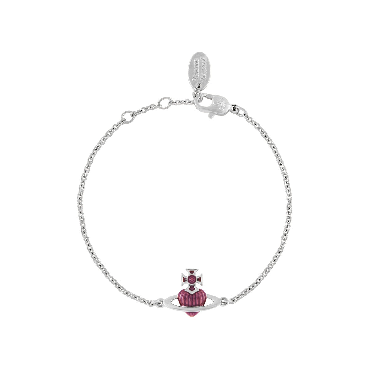 Vivienne Westwood Silver Rose Fabianna Heart Orb Bracelet