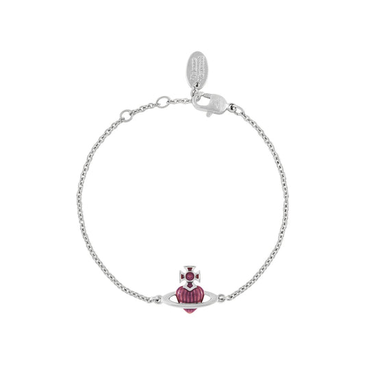 Vivienne Westwood Silver Rose Fabianna Heart Orb Bracelet
