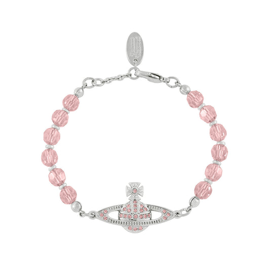 Vivienne Westwood Silver Rose Messaline Orb Row Bracelet