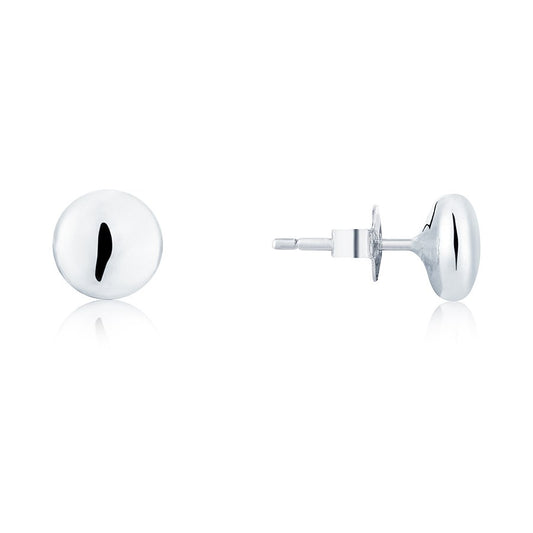 Argento Recycled Silver Flat Stud Earrings