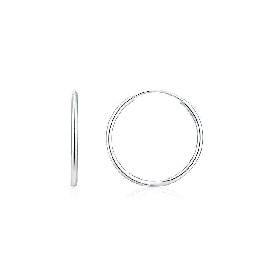 Argento Recycled Silver Medium Hoop Earrings