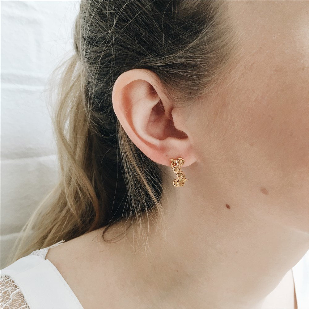 Olivia Burton Lace Detail Crawler Gold Earrings