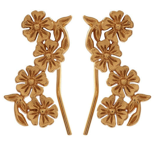 Olivia Burton Lace Detail Crawler Gold Earrings