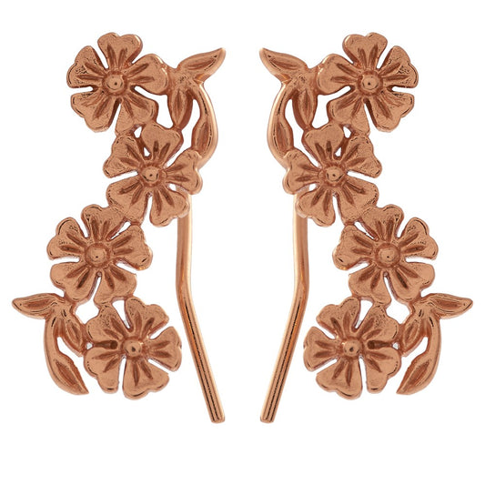 Olivia Burton Lace Detail Crawler Rose Gold Earrings
