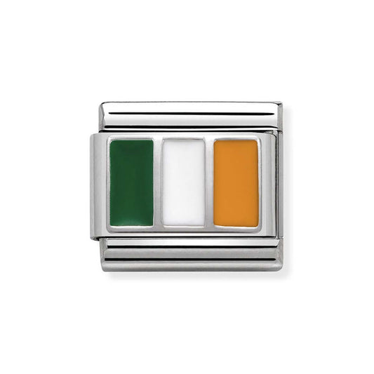 Nomination Silver Ireland Flag Charm