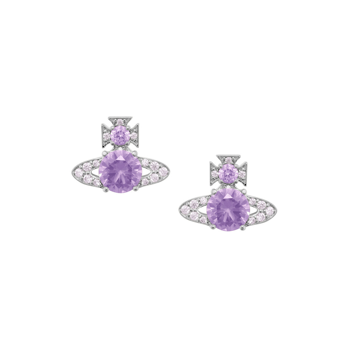 Vivienne Westwood Silver Lavender  Ismene Studs