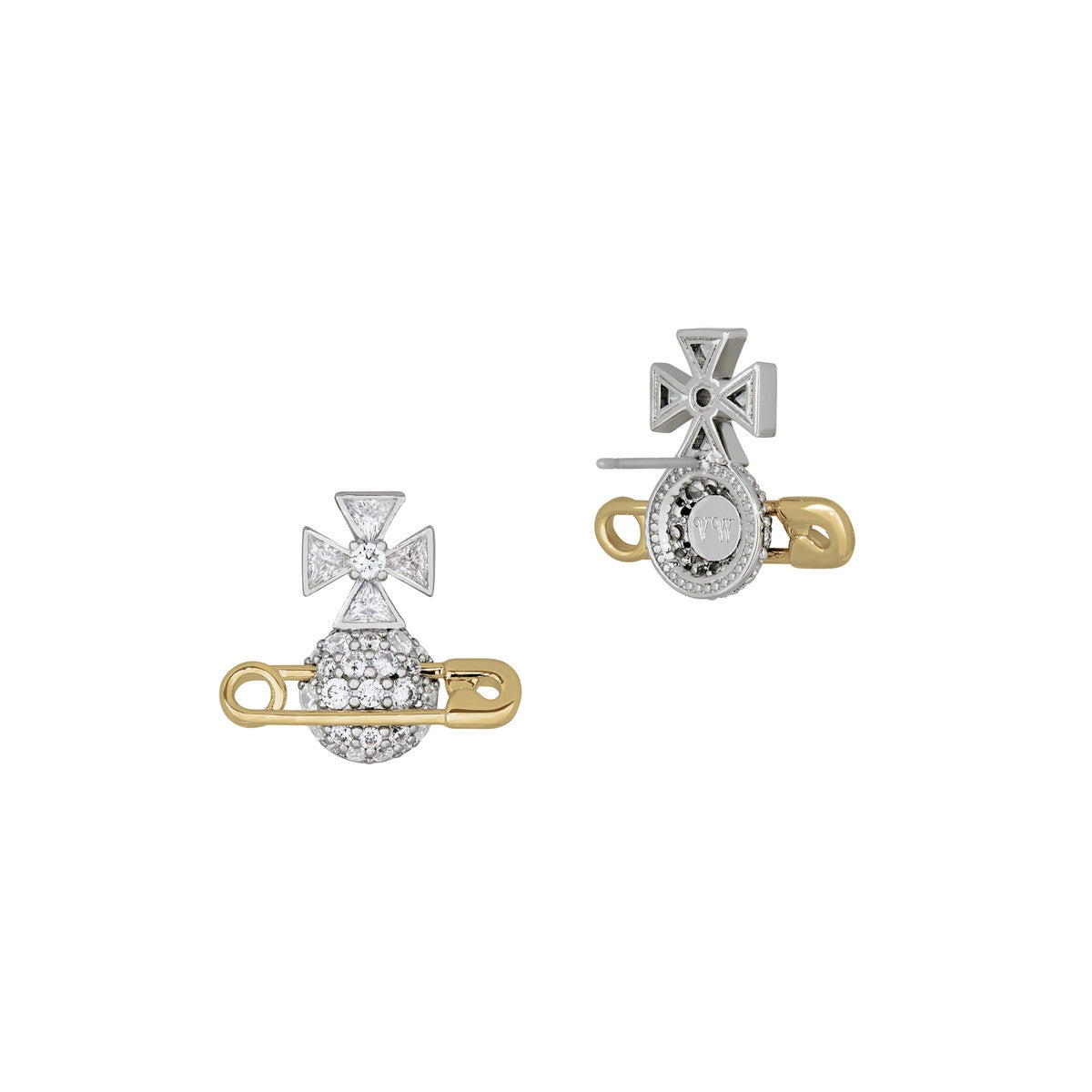 Vivienne Westwood Gold Mix Hectorina Pin Studs