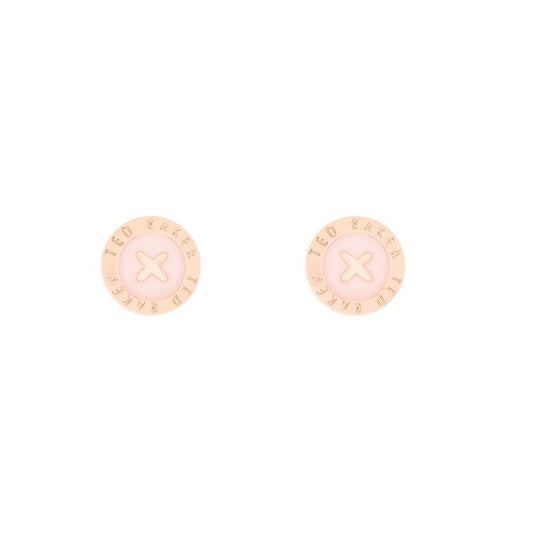 Ted Baker Pink Mini Button Earrings