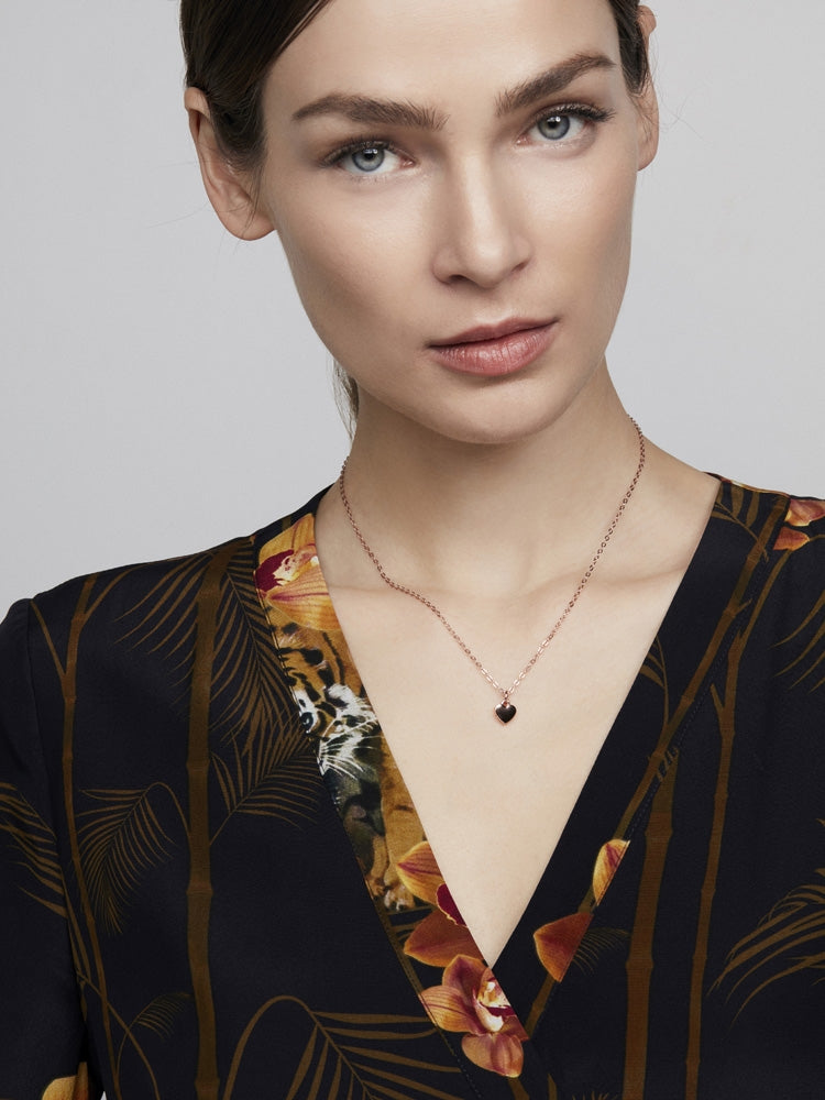 Ted Baker Hara Tiny Heart Rose Gold Necklace
