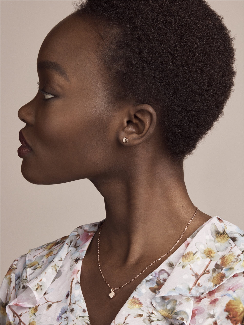 Ted Baker Hara Tiny Heart Rose Gold Necklace