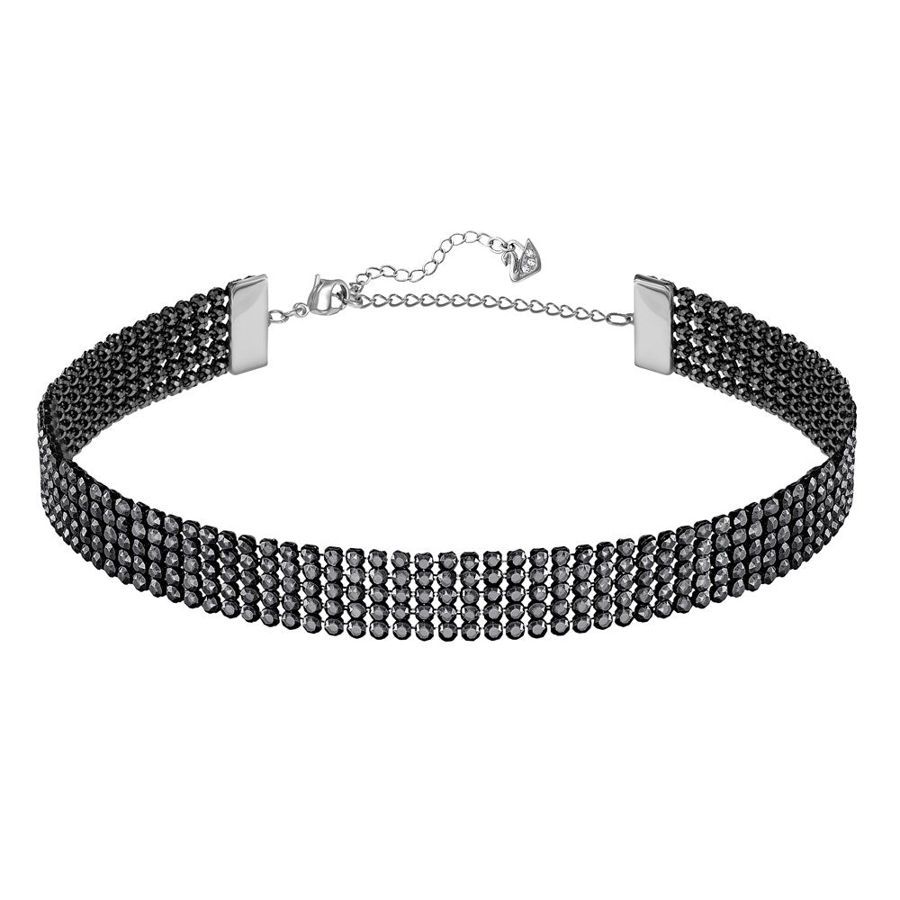 Swarovski Fit Ruthenium Choker Necklace
