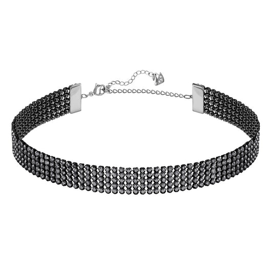 Swarovski Fit Ruthenium Choker Necklace