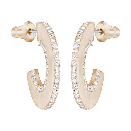 Swarovski Hoop Fever Rose Gold Crystal Earrings