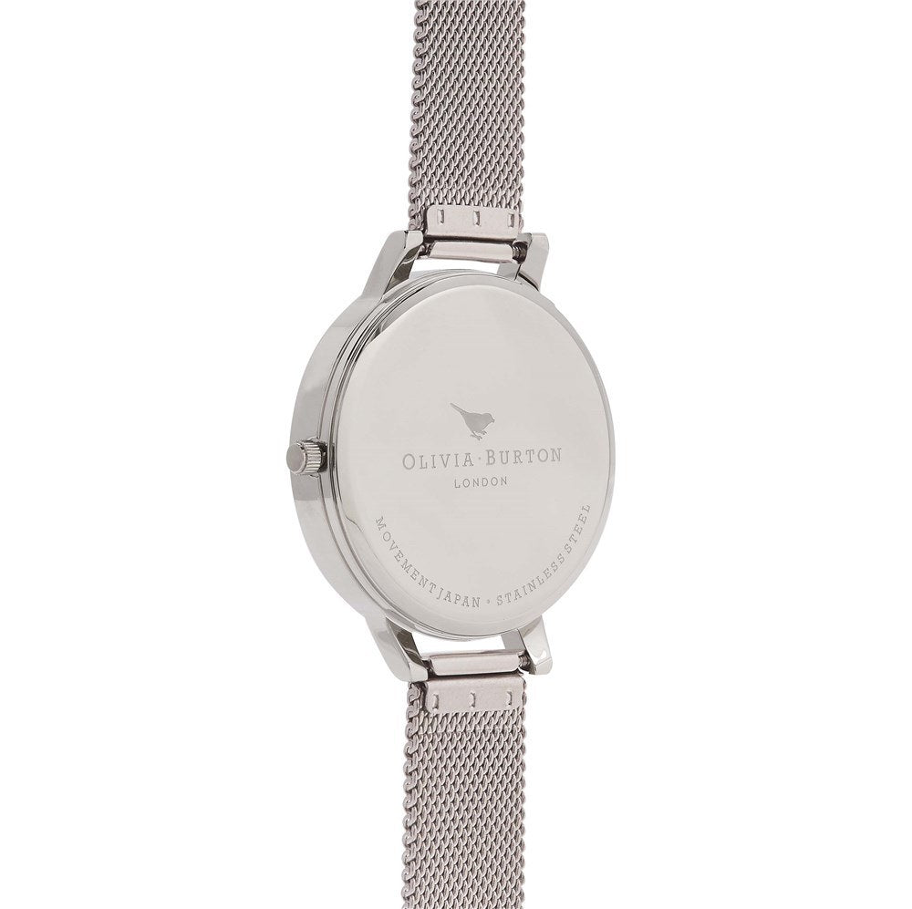 Olivia Burton Rose Gold & Silver Mesh Watch