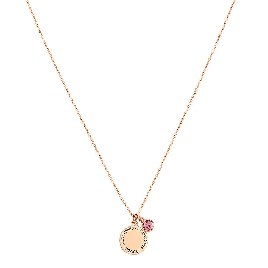 Karma February Birthstone Rose Gold Necklace