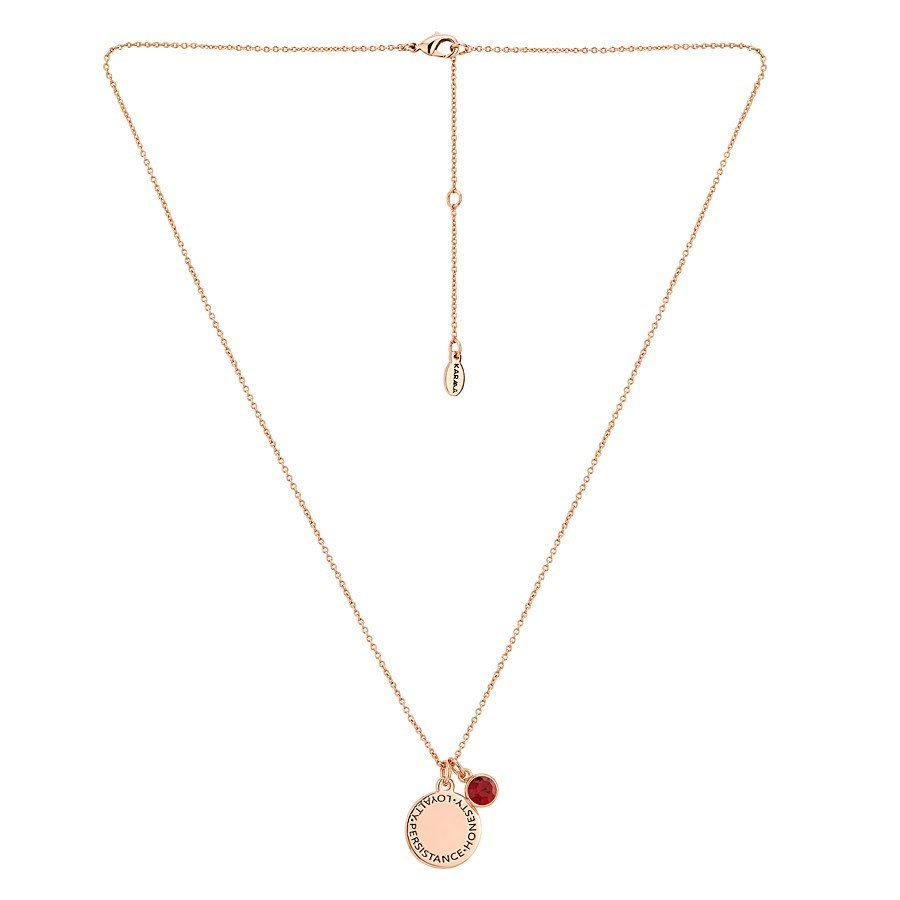 Karma January Birthstone Rose Gold Necklace