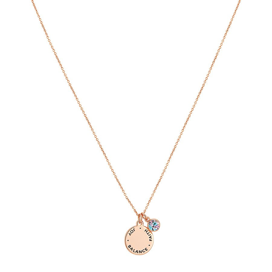 Karma June Birthstone Rose Gold Necklace