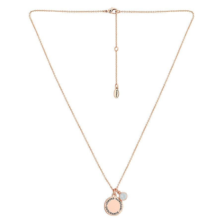 Karma October Birthstone Rose Gold Necklace