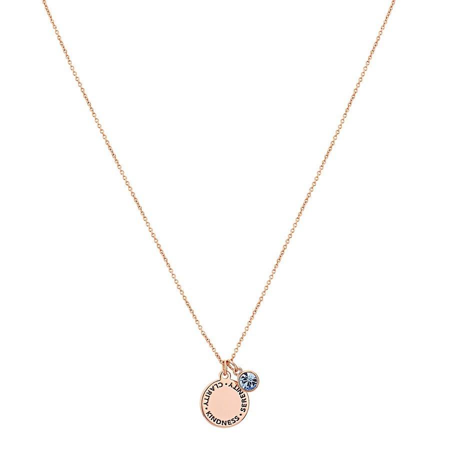 Karma September Birthstone Rose Gold Necklace