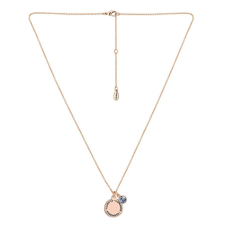 Karma September Birthstone Rose Gold Necklace