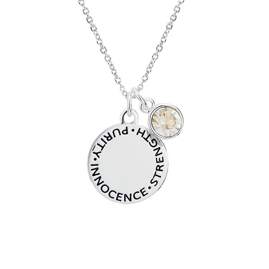Karma April Birthstone Necklace