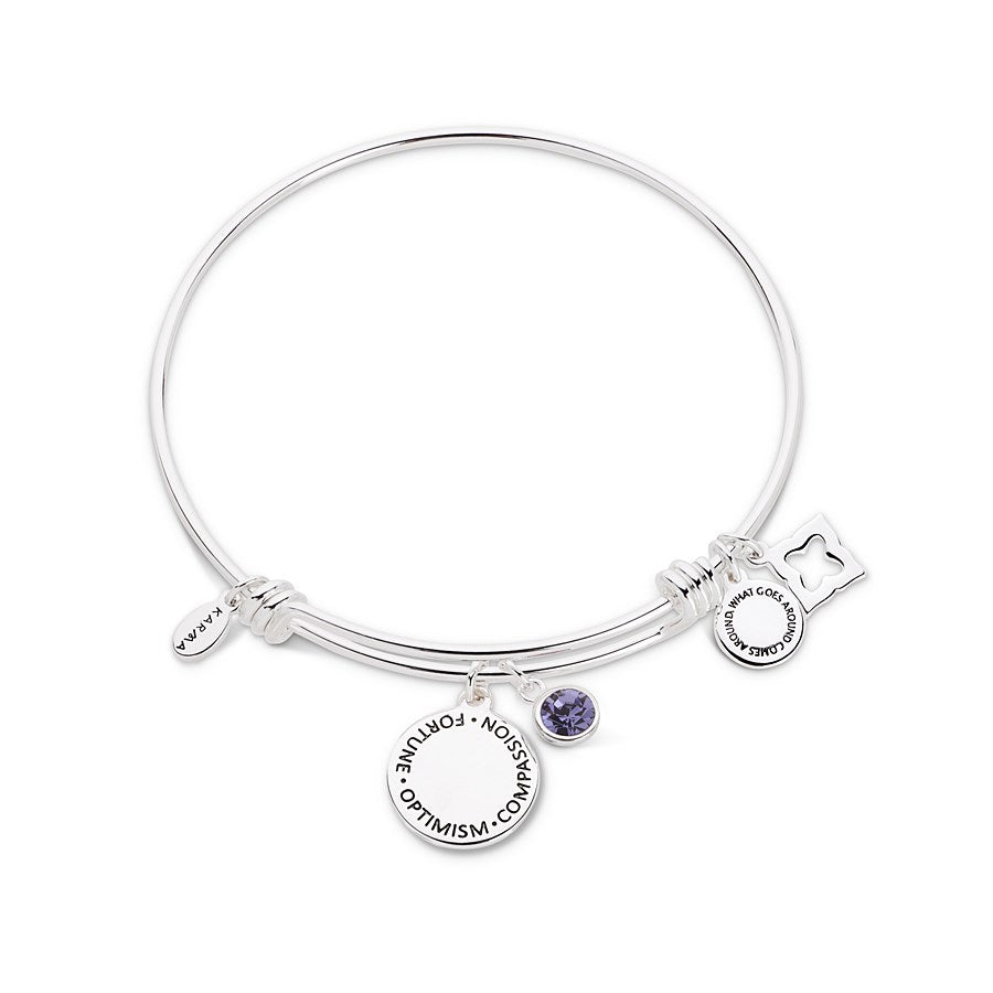Karma December Birthstone Bangle