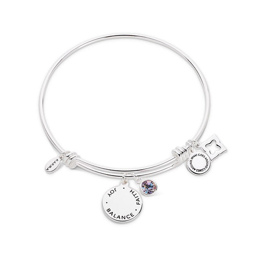 Karma June Birthstone Bangle