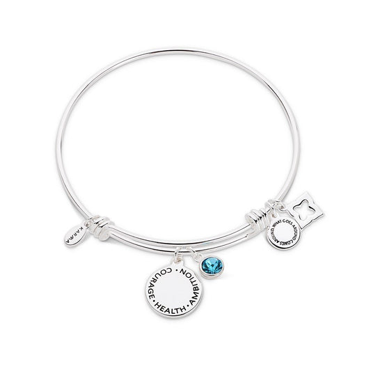 Karma March Birthstone Bangle