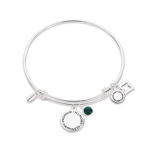 Karma May Birthstone Bangle