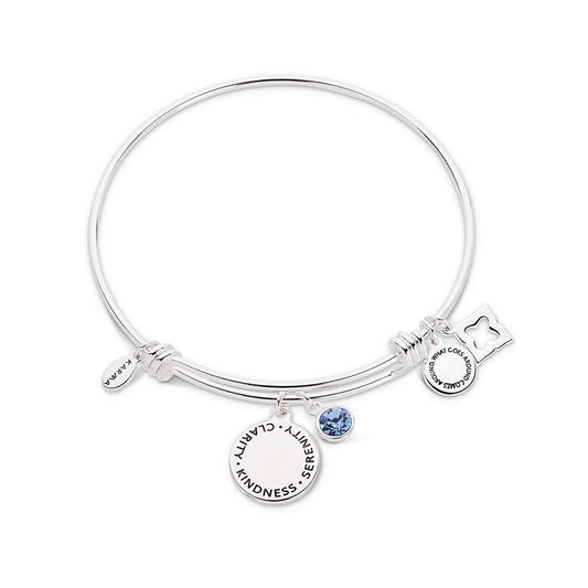Karma September Birthstone Bangle