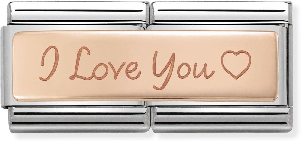 Nomination Rose Gold I Love You Double Charm