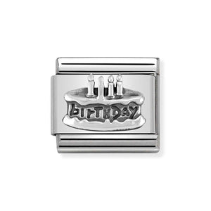 Nomination Silver Birthday Cake Charm