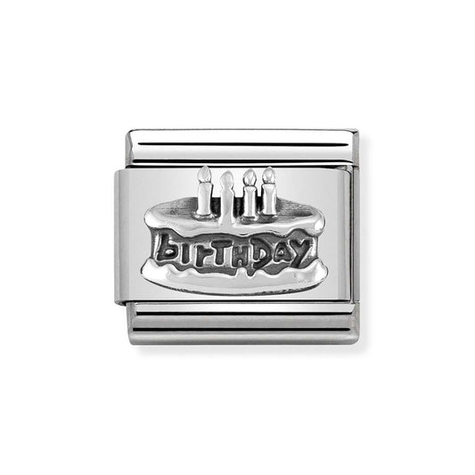 Nomination Silver Birthday Cake Charm