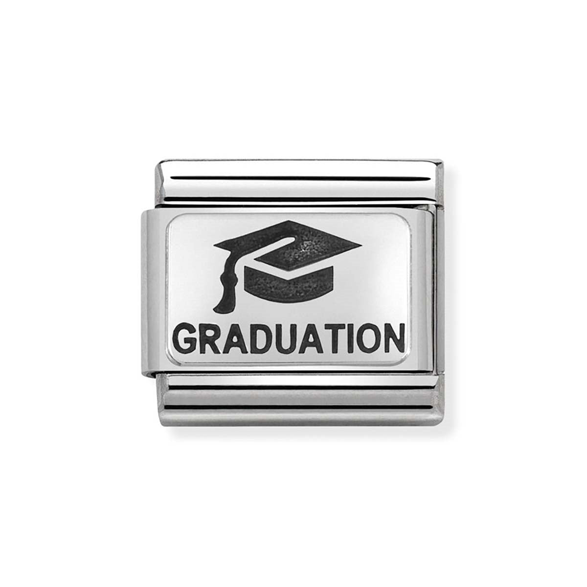 Nomination Silver Graduation Hat Charm