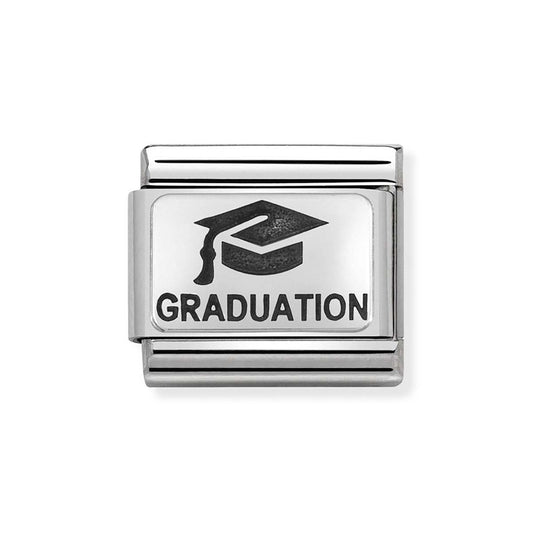 Nomination Silver Graduation Hat Charm