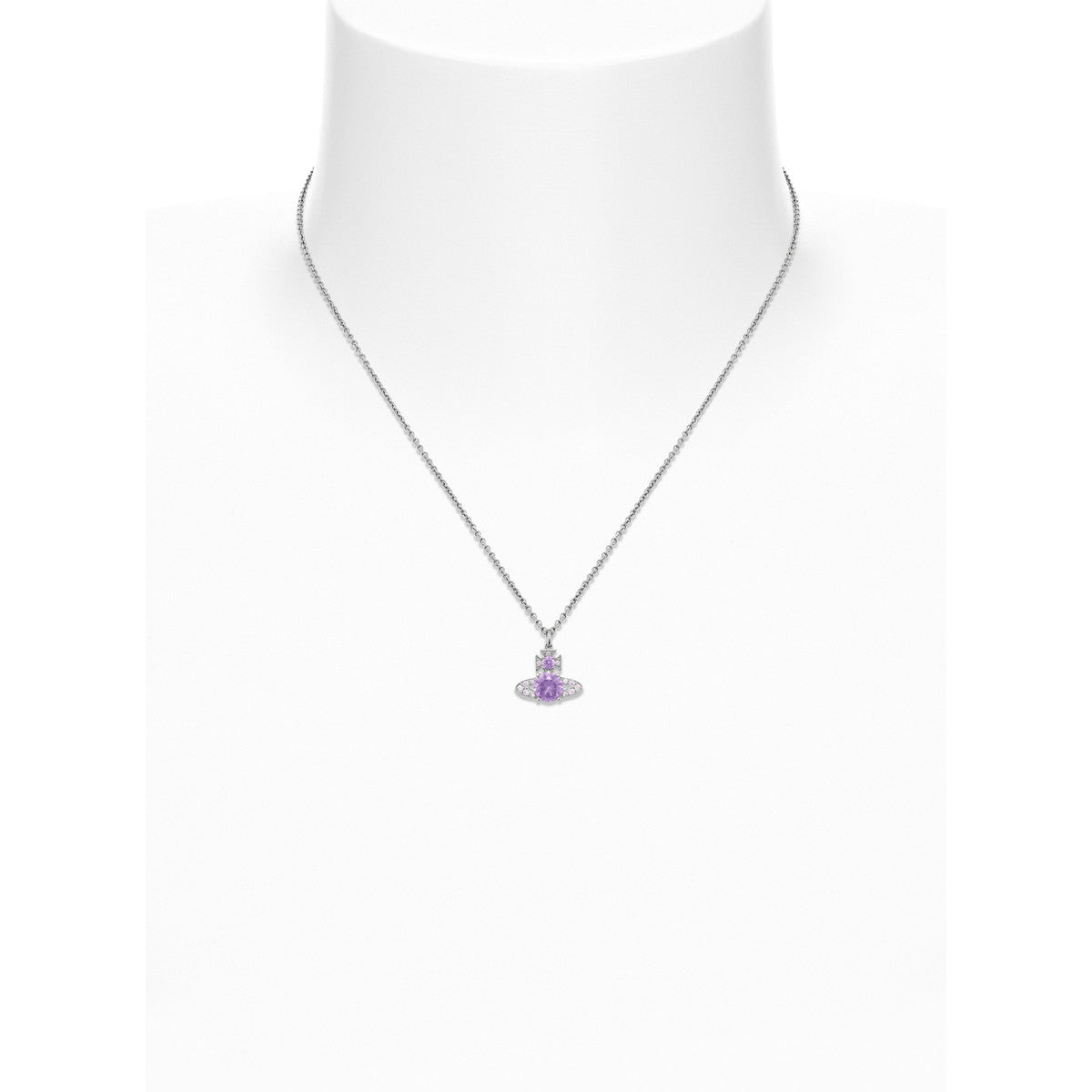 Vivienne Westwood Silver Lavender CZ Ismene Necklace