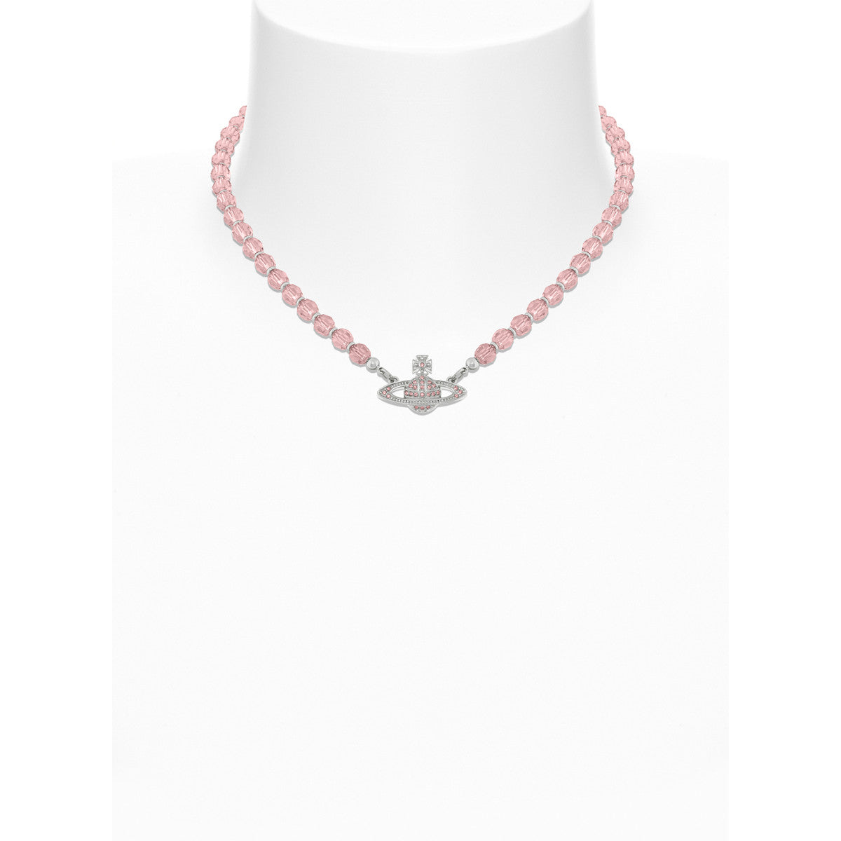 Vivienne Westwood Silver Rose Messaline Orb Choker