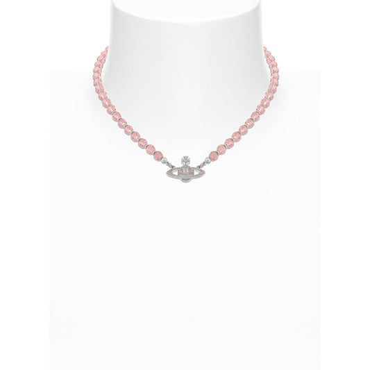 Vivienne Westwood Silver Rose Messaline Orb Choker