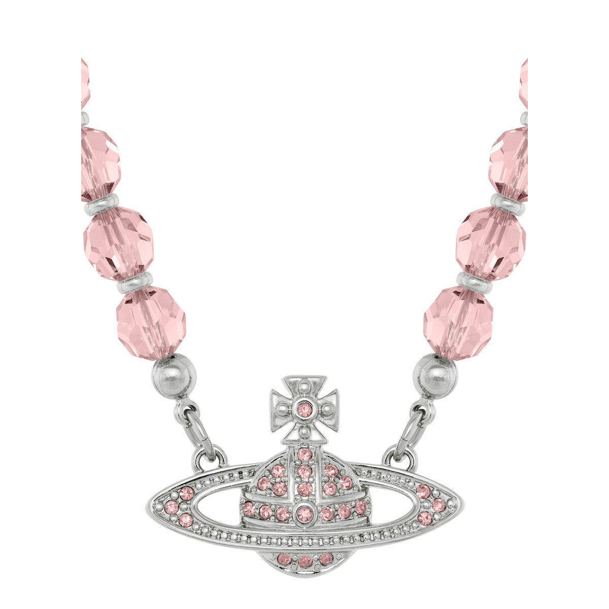 Vivienne Westwood Silver Rose Messaline Orb Choker