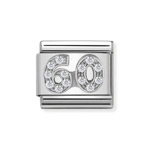 Nomination Silver Crystal 60 Birthday Charm