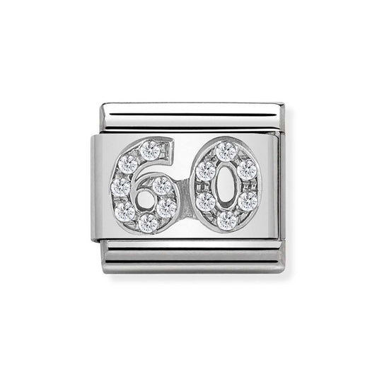 Nomination Silver Crystal 60 Birthday Charm