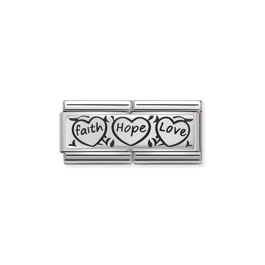 Nomination Faith Hope & Love Double Charm