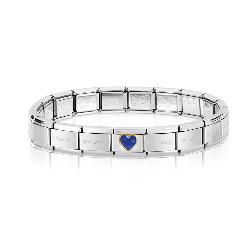 Nomination Blue & Gold Heart Charm