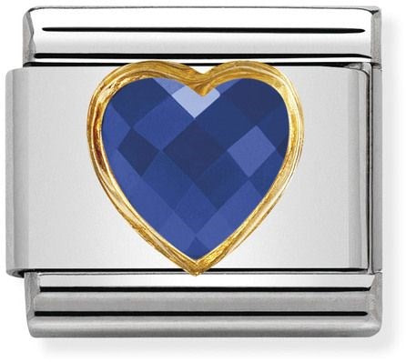 Nomination Blue & Gold Heart Charm