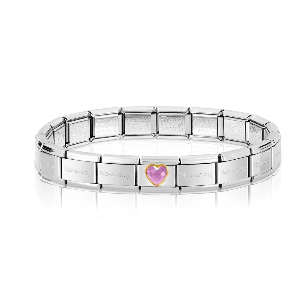 Nomination Pink & Gold Heart Charm