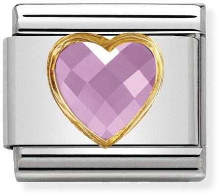 Nomination Pink & Gold Heart Charm