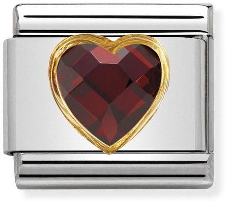 Nomination Red & Gold Heart Charm