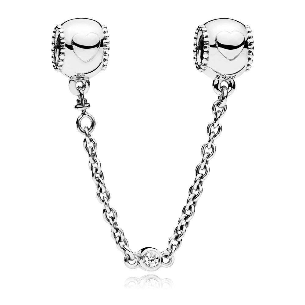 Pandora Embossed Hearts Safety Chain